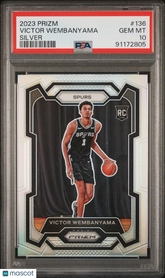 2023 Panini Prizm Victor Wembanyama #136 Silver PSA 10